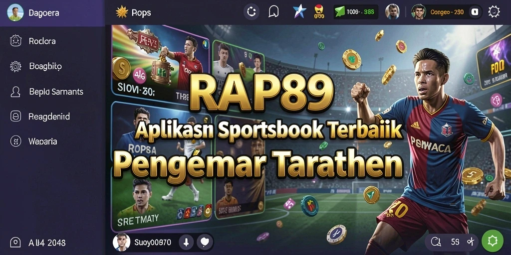 Exibição atraente e interativa da jogabilidade do RAP89 Sportsbook.